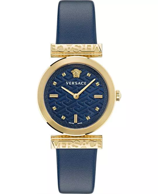 Versace Regalia Leather Watch 34MM