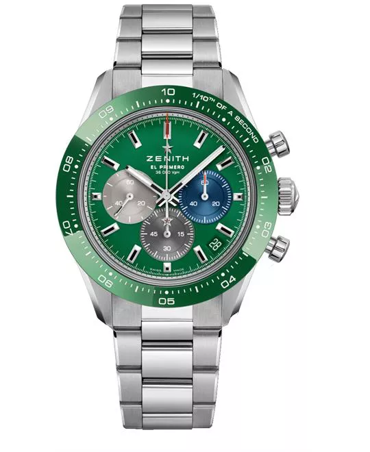 Zenith Chronomaster Chronograph Green-Tone Sport Watch 41mm