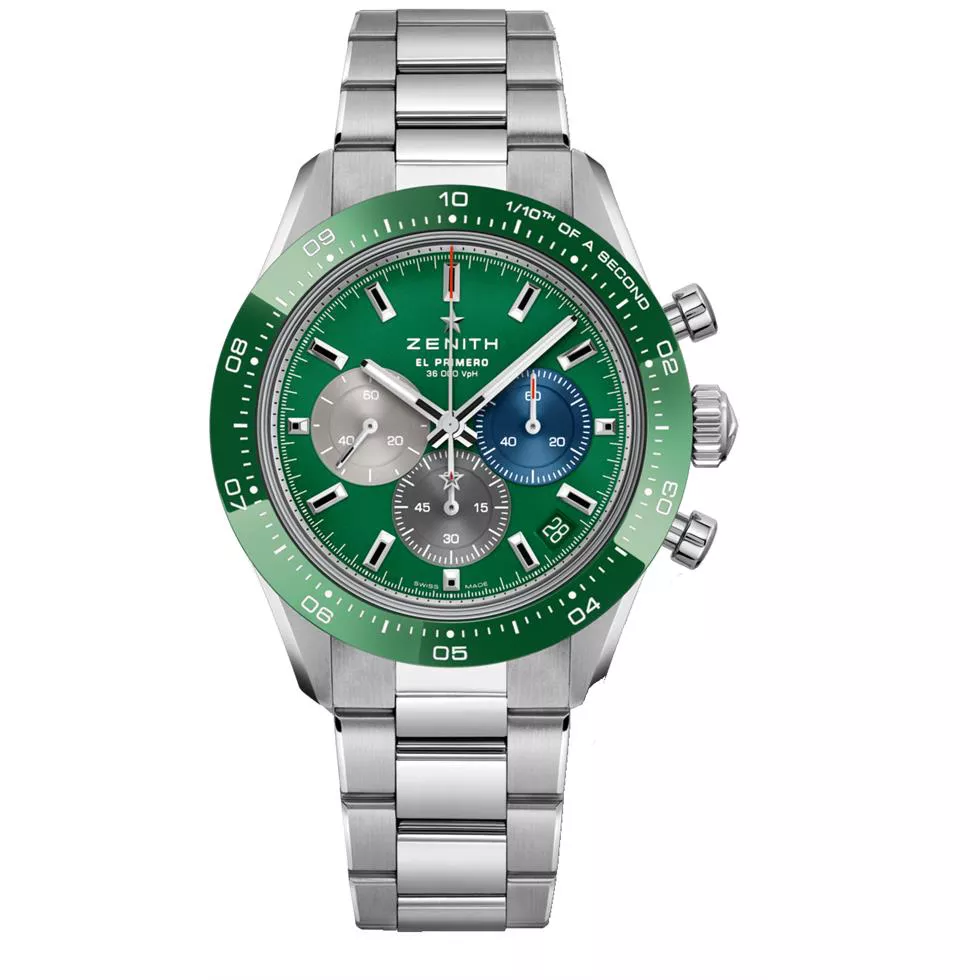 Zenith Chronomaster Chronograph Green-Tone Sport Watch 41mm