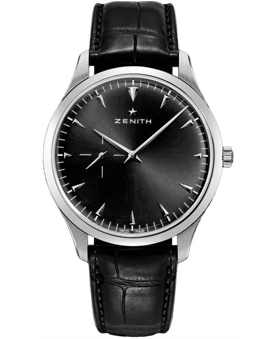 Zenith Mens Stainless Steel Leather 40mm
