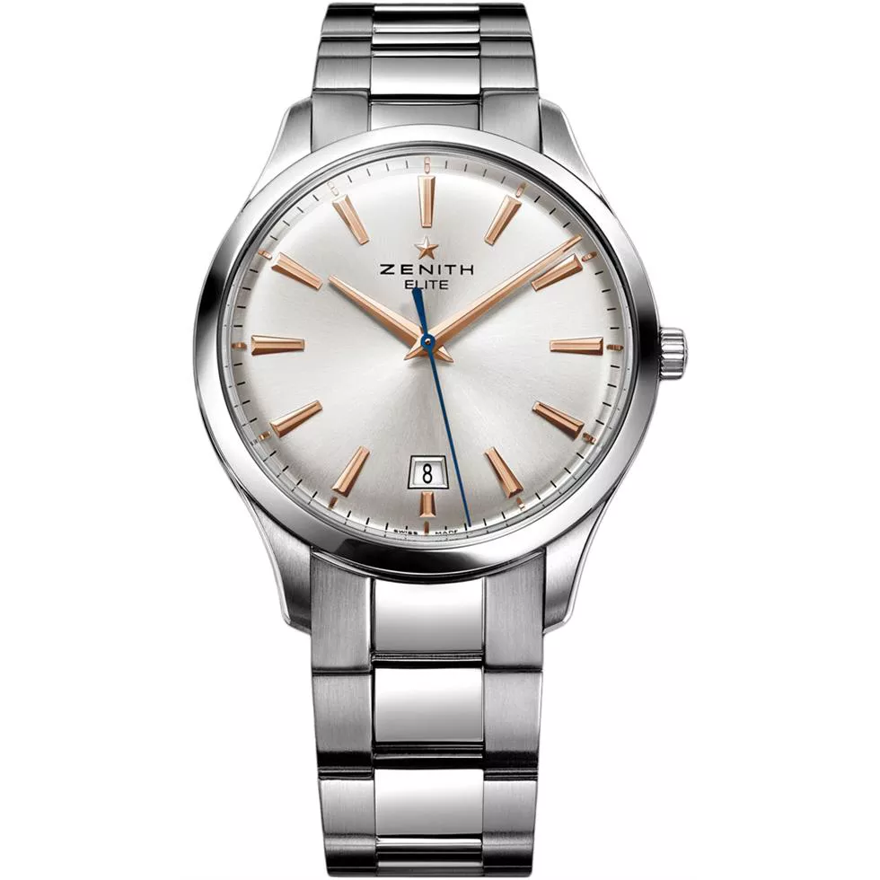 Zenith Mens Stainless Steel Polished 40mm