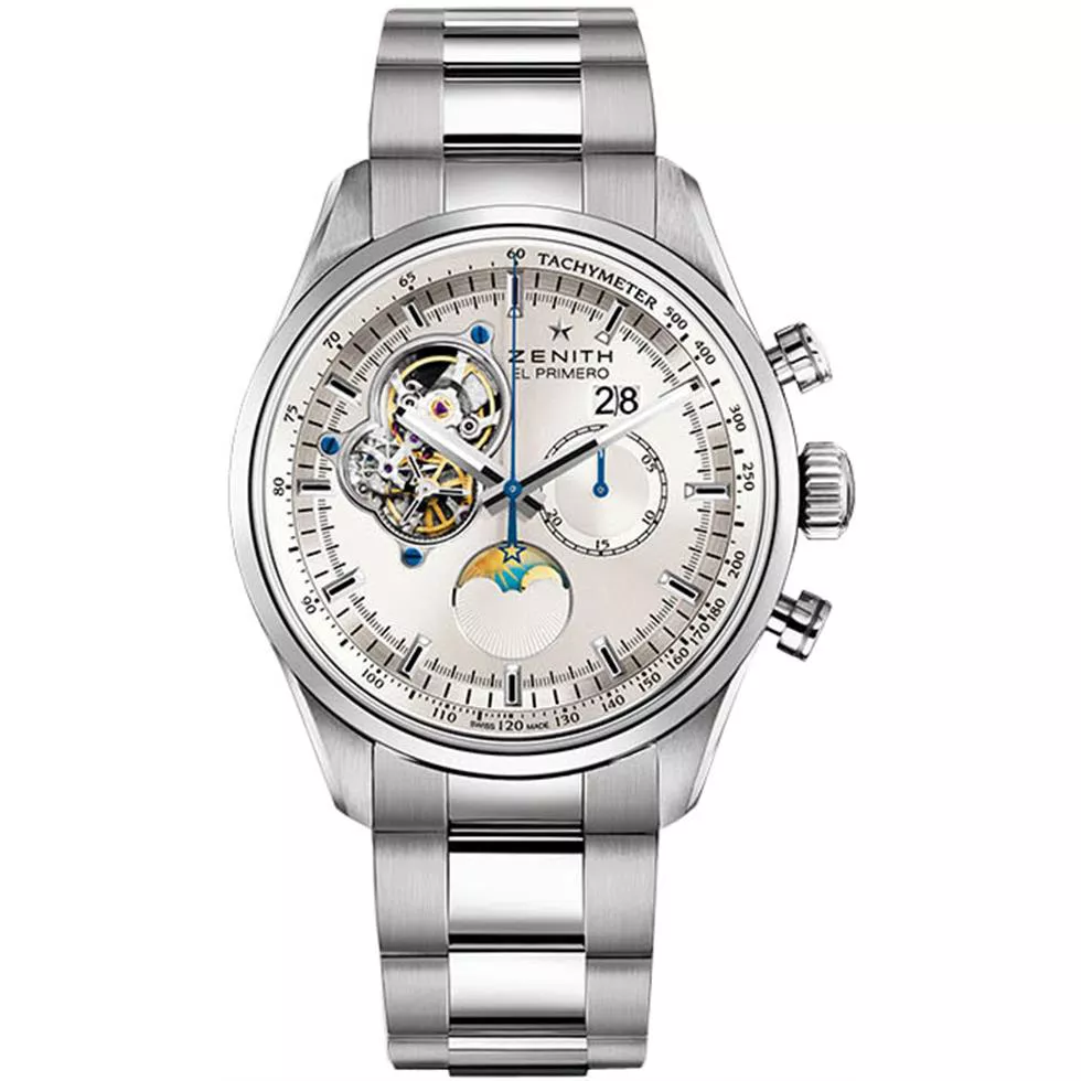 Zenith Mens Stainless Steel Polished 45mm