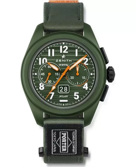Zenith Pilot 49.4001.3652/63.I001 Big Date Flyback Porter Limited Edition Watch 42.5mm