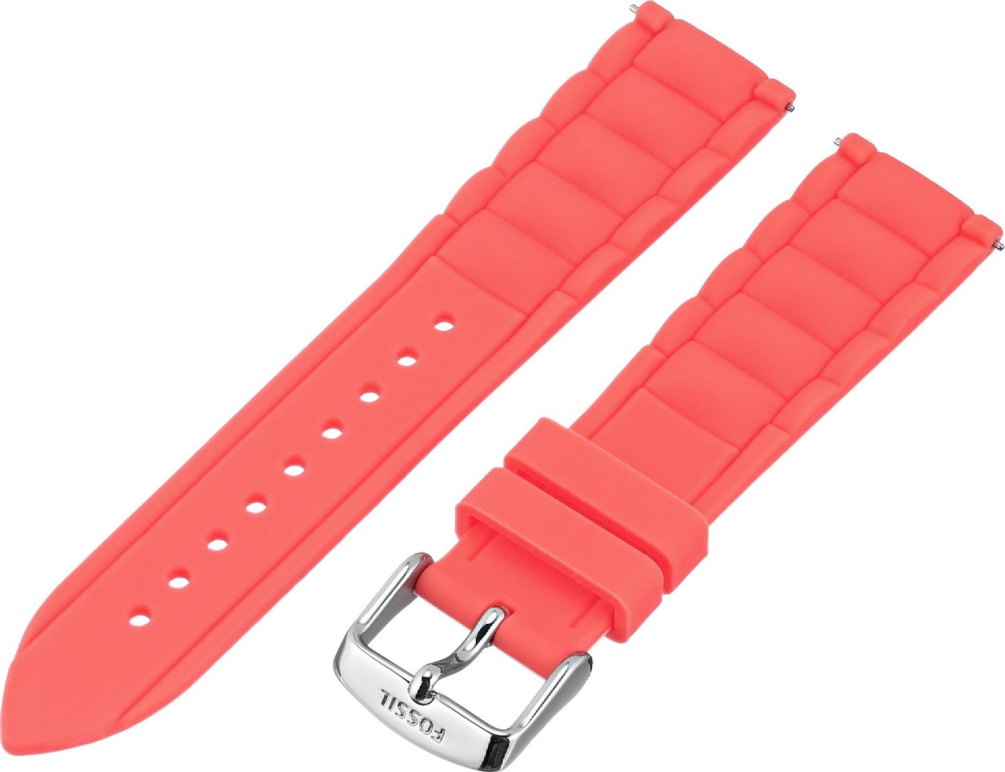 Fossil Red Silicone Watch Strap 20mm 