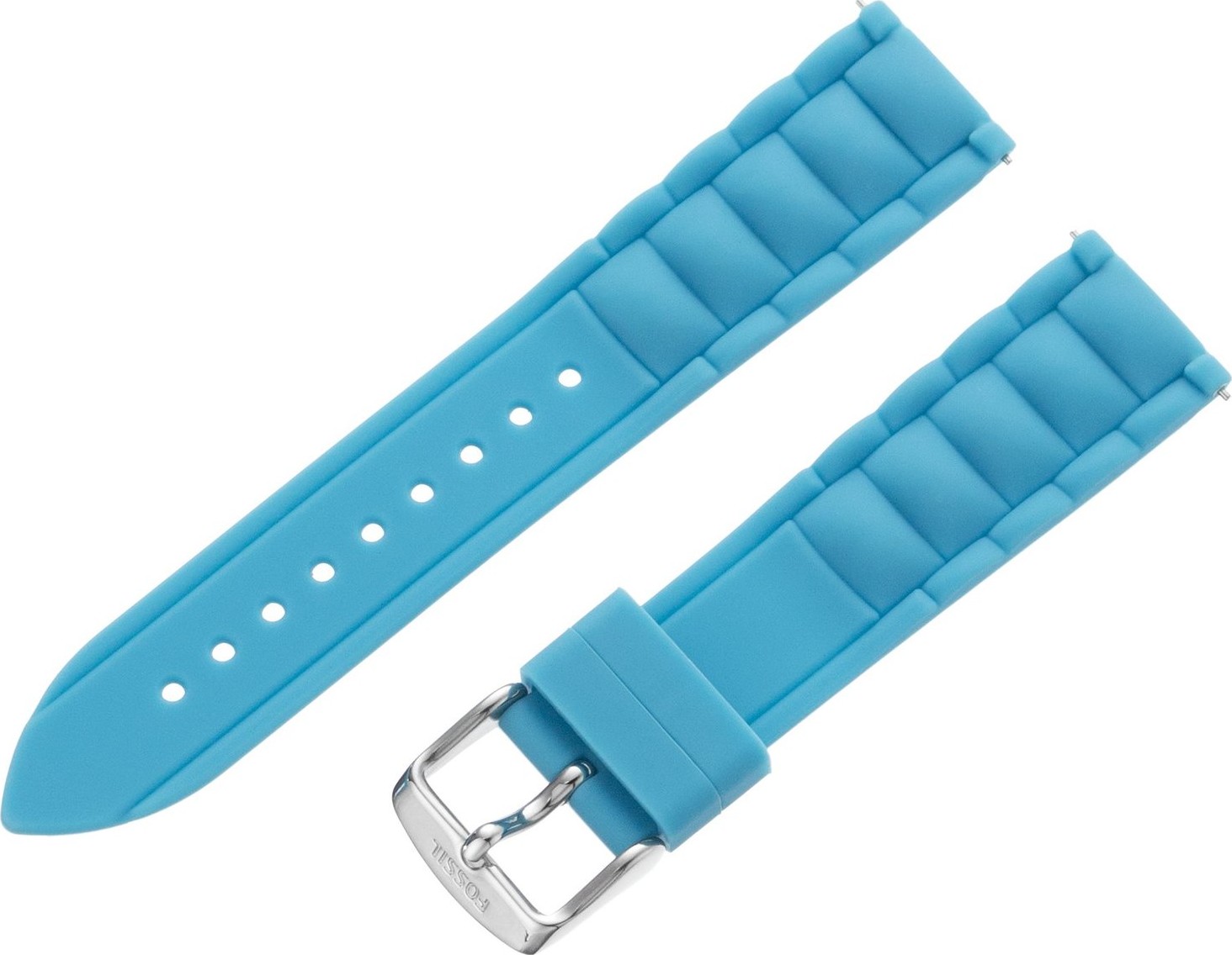 Fossil Silicone Blue Watch Strap 20mm 