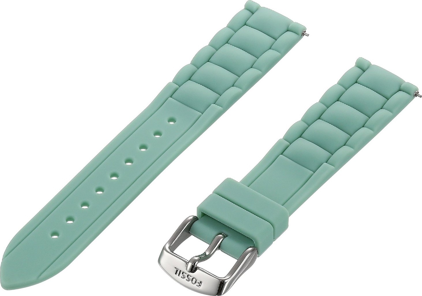 Fossil Silicone Green Watch Strap 18mm