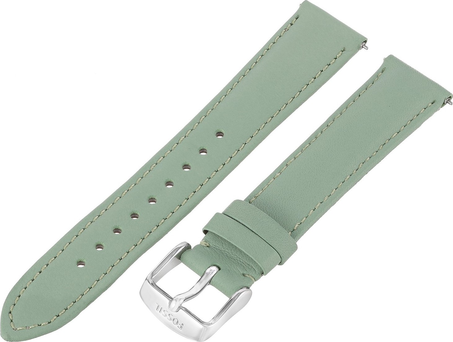 Fossil Women Leather Watch Strap - Winter Green 18mm