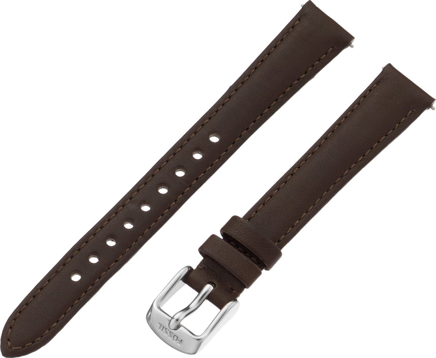 Fossil Women's Leather Watch Strap - Espresso 14mm