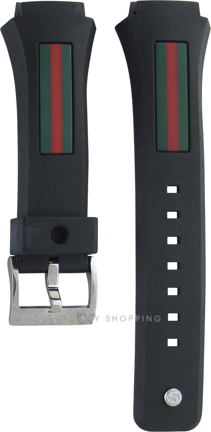 Gucci 137.3 Rubber Black Original Watch Strap 18/20