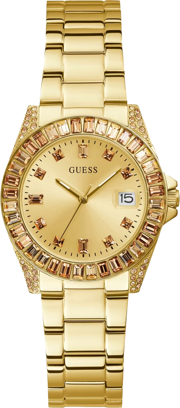 Guess Baguette Gold Tone Watch 34mm