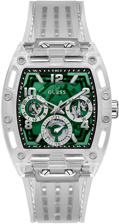 GUESS Mens Clear Multi-function Watch 41.5mm