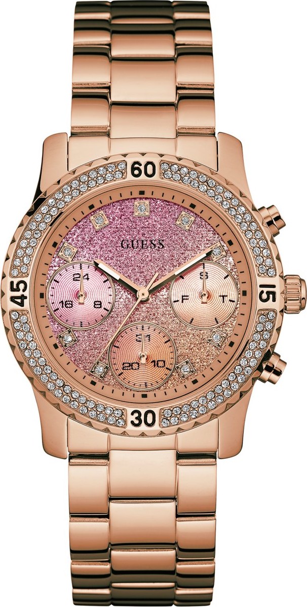 Guess Glitter Rose Gold-Tone Watch 37mm