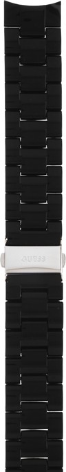 Guess Strap Black Silicone Wrapped Steel 20mm