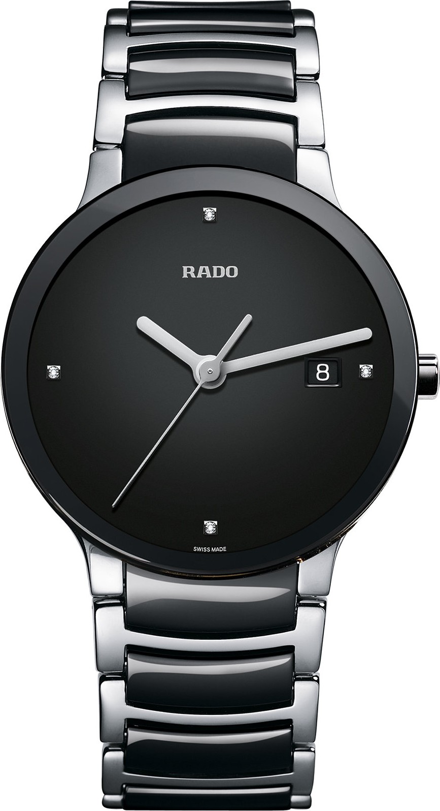 Rado Centrix Swiss Diamond Ceramic Watch 38mm 