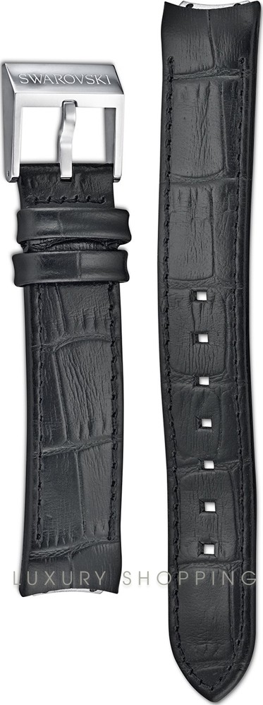 Swarovski Lovely Crystals Black Leather Strap 17mm