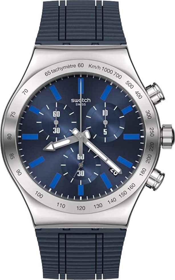 Swatch Electric Blue Watch 43MM
