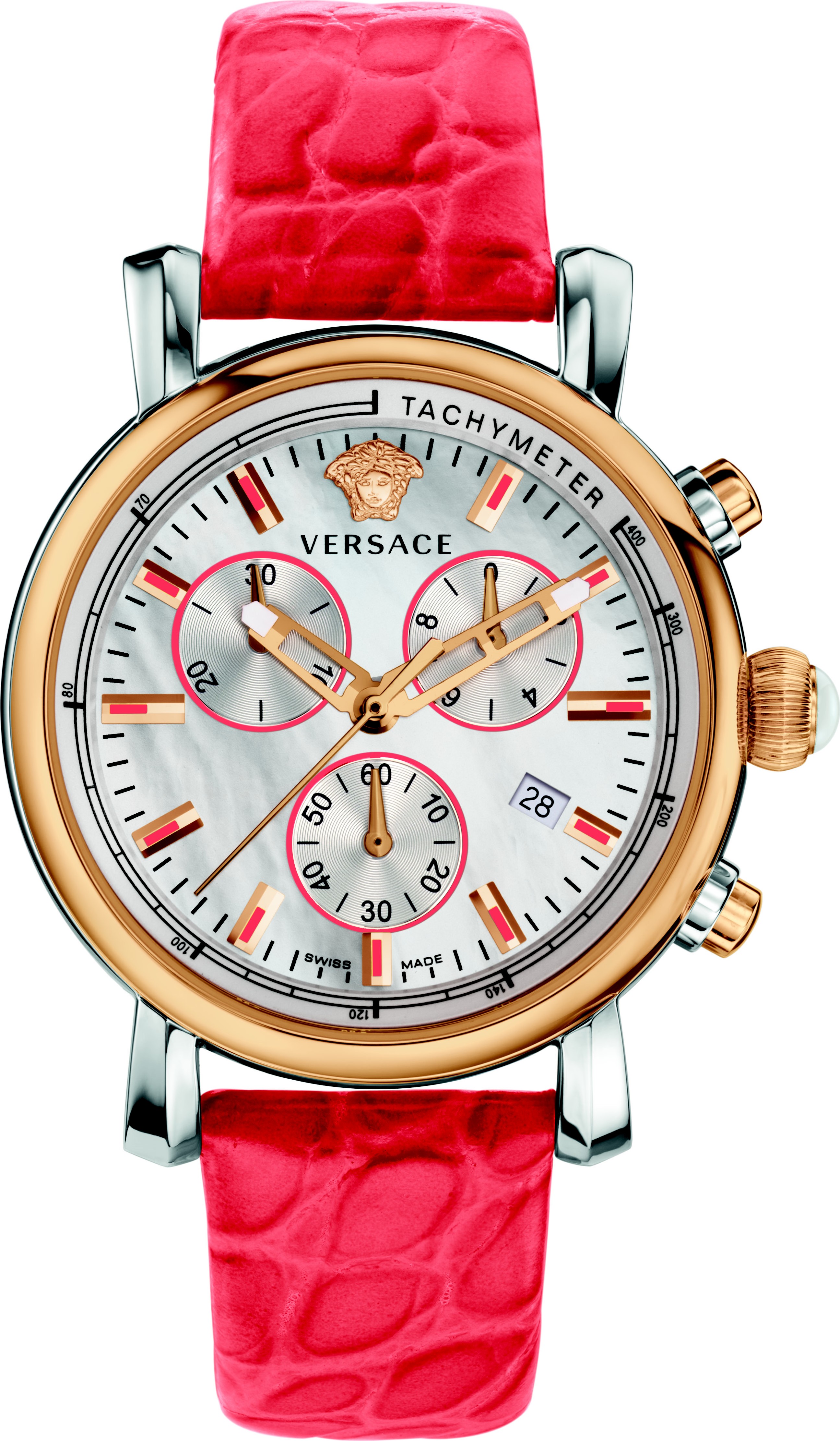 Versace Day Glam 2-Tone Red Watch 38mm