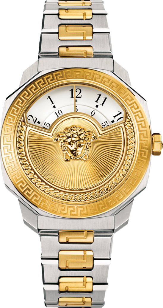 Versace Dylos Icon Swiss Gold IP Watch 38mm 