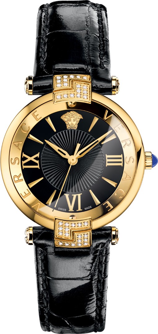 Versace Rêvive Black Enamel Watch 35mm